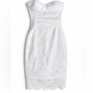 House of CB White Lace Midi Dress